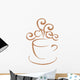 Coffee Mug Illustration Wall Decal