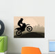 Motorbike Rider Skyscraper City Wall Decal