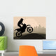 Motorbike Rider Skyscraper City Wall Decal