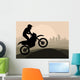 Motorbike Rider Skyscraper City Wall Decal