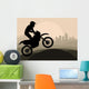 Motorbike Rider Skyscraper City Wall Decal
