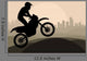Motorbike Rider Skyscraper City Wall Decal