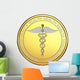 Coin With Image Caduceus Wall Decal
