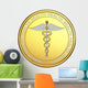 Coin With Image Caduceus Wall Decal