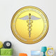 Coin With Image Caduceus Wall Decal