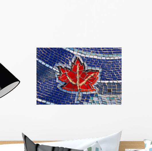 Mosaic Tile Maple Leaf Wall Decal