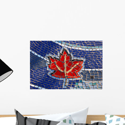 Mosaic Tile Maple Leaf Wall Decal