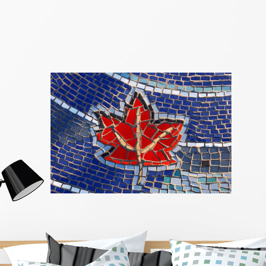 Mosaic Tile Maple Leaf Wall Decal