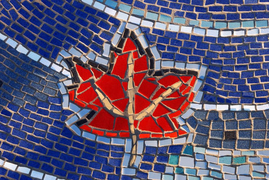Mosaic Tile Maple Leaf Wall Decal