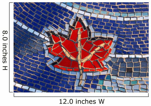 Mosaic Tile Maple Leaf Wall Decal