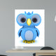 Cute Blue Bird Character Wall Decal