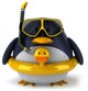CG Penguin in a Duck Float Ring Wall Decal