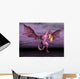 Purple Dragon Breathing Fire Wall Decal