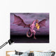 Purple Dragon Breathing Fire Wall Decal
