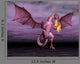 Purple Dragon Breathing Fire Wall Decal