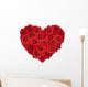 Red Roses Shape Heart Wall Decal