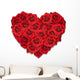 Red Roses Shape Heart Wall Decal