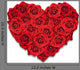 Red Roses Shape Heart Wall Decal