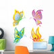 Vector Illustration Beautiful Butterfly Wall Decal