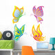 Vector Illustration Beautiful Butterfly Wall Decal
