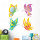 Vector Illustration Beautiful Butterfly Wall Decal