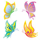 Vector Illustration Beautiful Butterfly Wall Decal