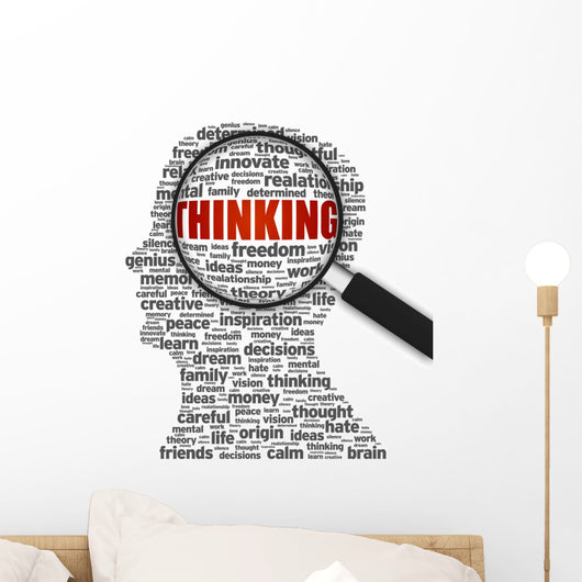 Magnifying Glass Thinking Wall Decal
