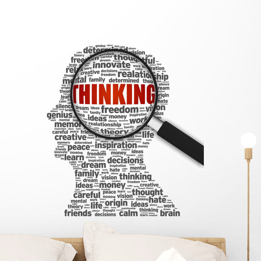 Magnifying Glass Thinking Wall Decal