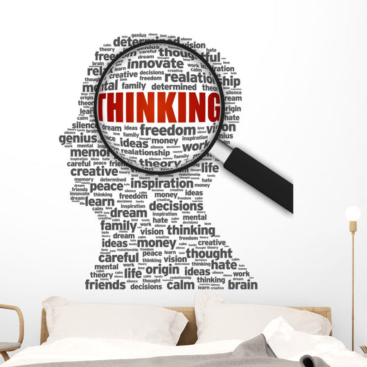 Magnifying Glass Thinking Wall Decal