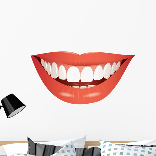 Smiling Mouth Photo-Realistic Vector Wall Decal