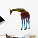 Giraffe Vector Abstract Rainbow Wall Decal