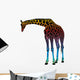 Giraffe Vector Abstract Rainbow Wall Decal