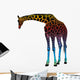 Giraffe Vector Abstract Rainbow Wall Decal