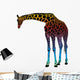 Giraffe Vector Abstract Rainbow Wall Decal