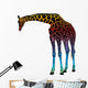 Giraffe Vector Abstract Rainbow Wall Decal