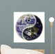 Yin And Yang Symbol On Earth Wall Decal
