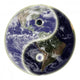Yin And Yang Symbol On Earth Wall Decal