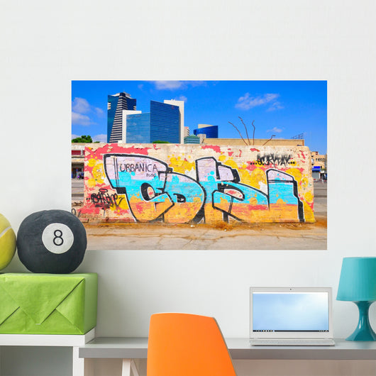 Graffiti Tel-Aviv Written Hebrew Wall Decal