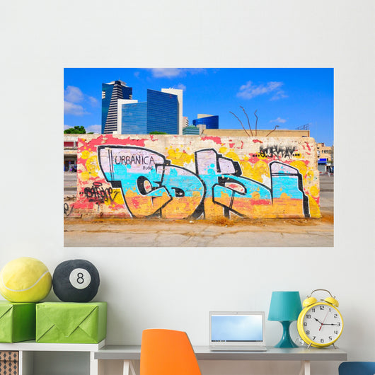 Graffiti Tel-Aviv Written Hebrew Wall Decal
