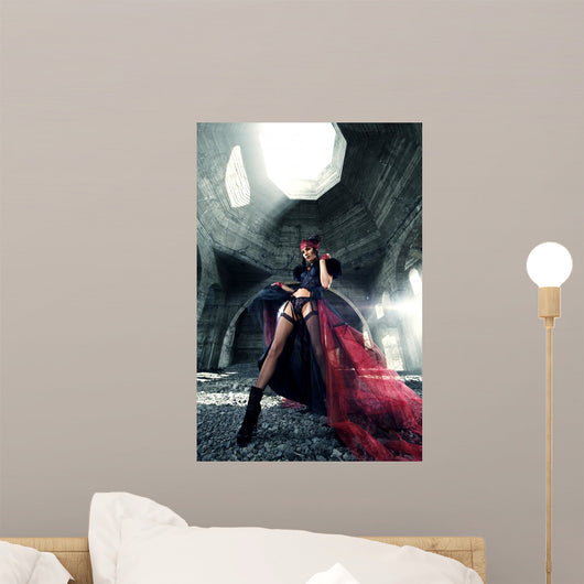 Beautiful Girl Erotic Dress Wall Decal