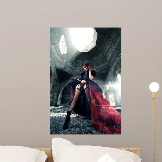 Beautiful Girl Erotic Dress Wall Decal