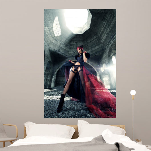 Beautiful Girl Erotic Dress Wall Decal
