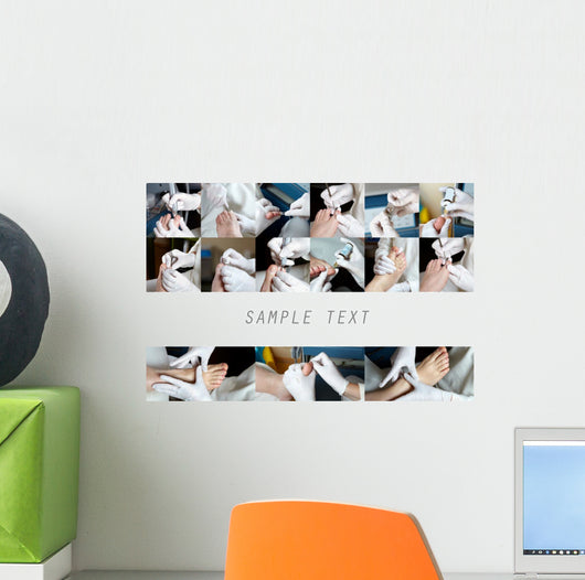 Foot Care Collage Wall Decal