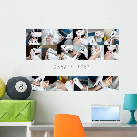 Foot Care Collage Wall Decal