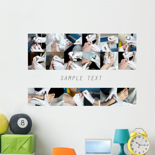 Foot Care Collage Wall Decal