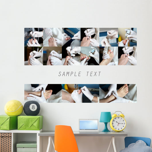 Foot Care Collage Wall Decal