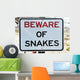 Beware Snakes Wall Decal