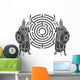 Labyrinth And Guards Stencil Wall Decal