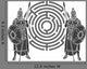 Labyrinth And Guards Stencil Wall Decal
