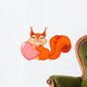Squirrel With Love Heart Wall Decal